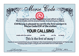 diploma dummie cw 2017 code morse qrz qsl ham radio